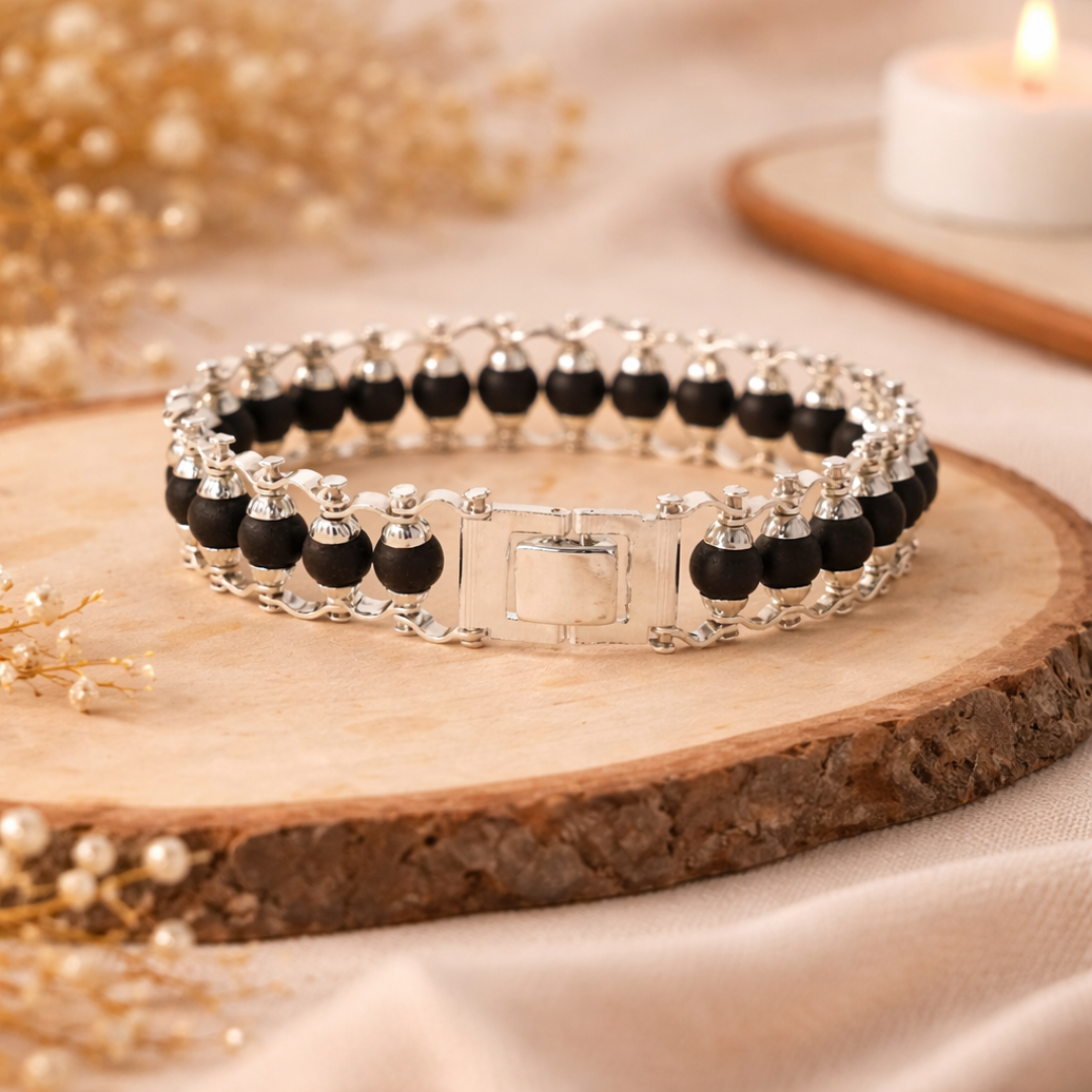 Black Ebony (Karungali) Metal Set Bracelet: Your Ultimate Solution to Life's Challenges