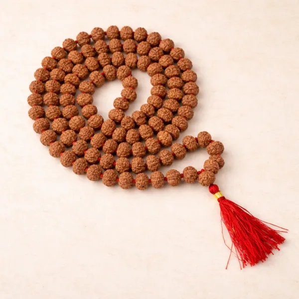 9 Mukhi Rudraksha Jaap Mala – Super Quality (108+1 Beads)