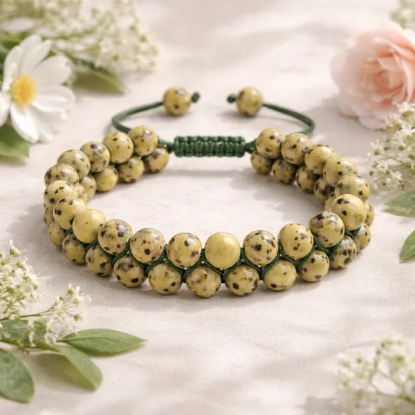 Natural Serpentine Bracelet Premium Quality - Green Healing Stone for Protection and Kundalini by Suyagya