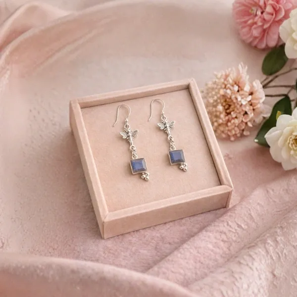 925 Silver Earring Labradorite Bee Earring