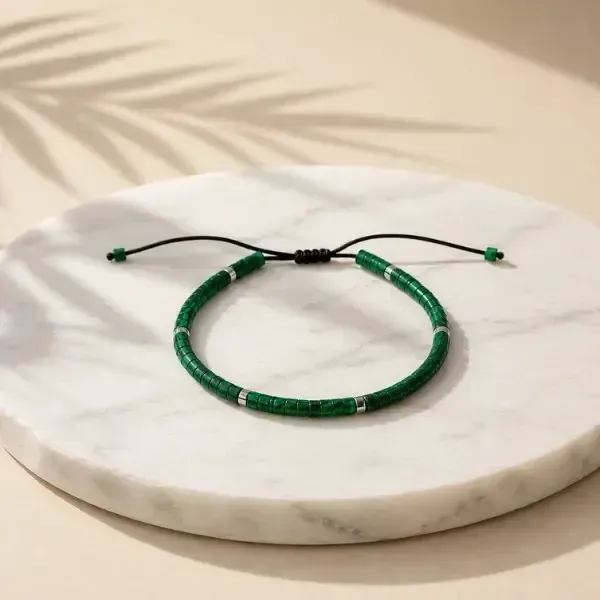 Malachite Natural stone Bracelet For Protection, Transformation & Inner Strength