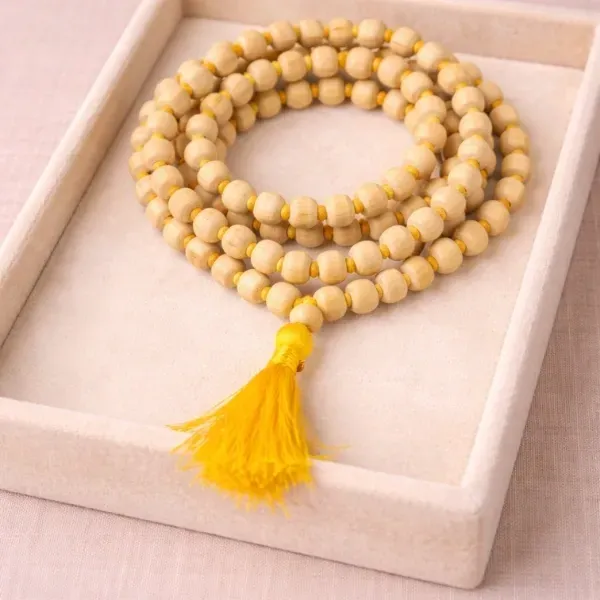 Tulsi Jaap Mala Original 108+1 Beads Holy Basil Wood Vishnu Pooja तुलसी माला - Suyagya India