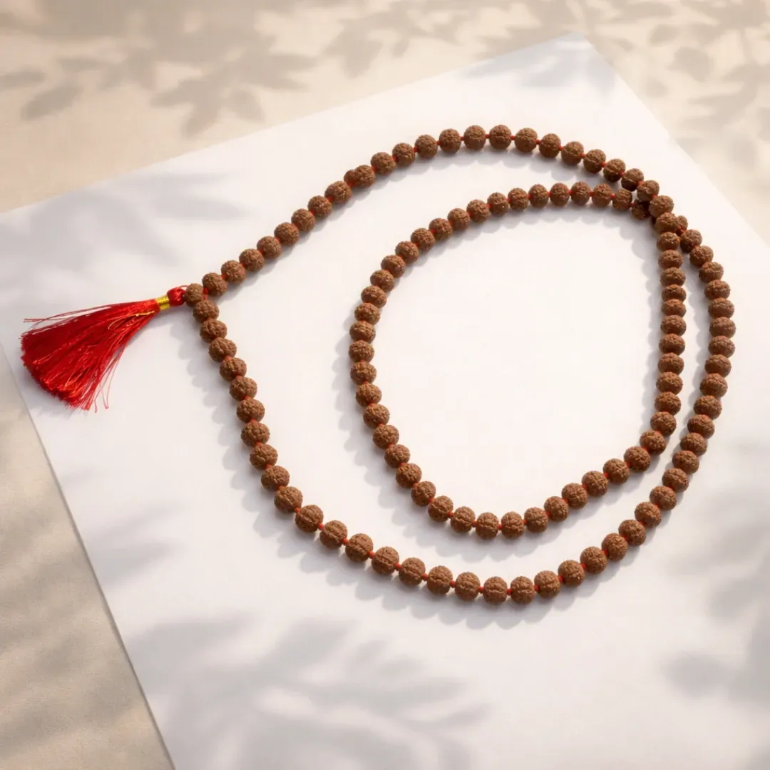 10 Mukhi Rudraksha Jaap Mala Super – Vishnu's Protective Shield (108+1 Beads)