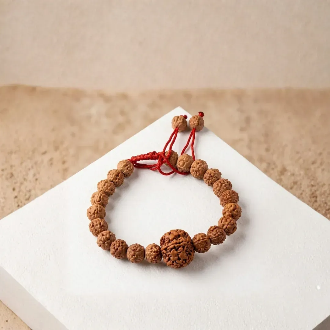 5 Mukhi Rudraksha Bracelet — 18mm Nepal Beads, RGL Certified